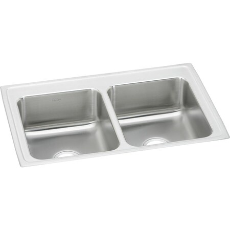 Elkay Gourmet Ss 33 X 21.2 X 7.8 Equal Double Bowl Top Mount Sink LRQ33210